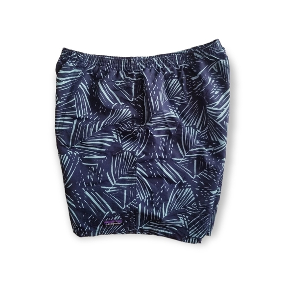 PATAGONIA Blue Teal Palm Nylon Baggies Shorts - Men's 6.5" Inseam XLarge - Picture 4 of 11